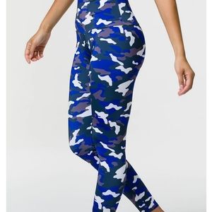 Blue Camo Workout Pants